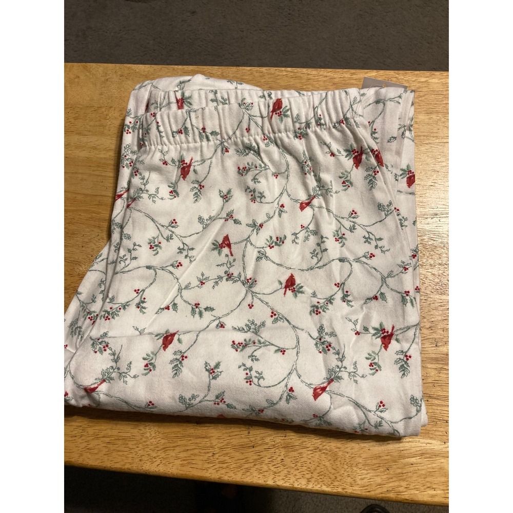 Charter Club Intimates Cardinal Pajama Pants White Red Petite Small 100189809PT